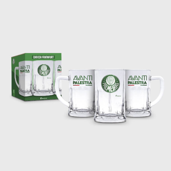 Caneca Vidro Palmeiras Ref 18829