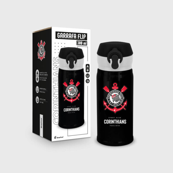 Garrafa Térmica Flip Corinthians Ref 18420