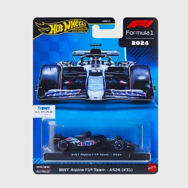 Hot Wheels Premium F1 2024 BWT Alpine F1 Team A524 - Imagem 2